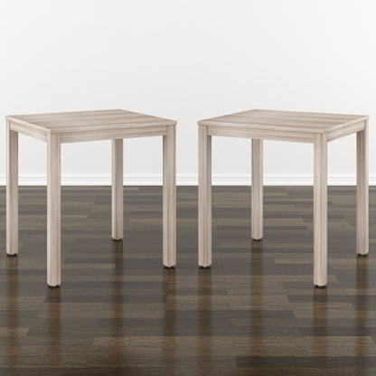 Table sets beige wood finish, compact design; two light wood bar tables on Tampa Home & Garden Store
