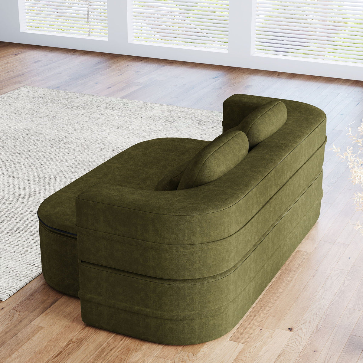 Foldable Sofa Bed with a Multi Functional Blanket