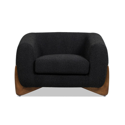 Sherpa arm chair black textured fabric with removable cushion HouseOfZazla, armchairs on Tampa Home & Garden Store