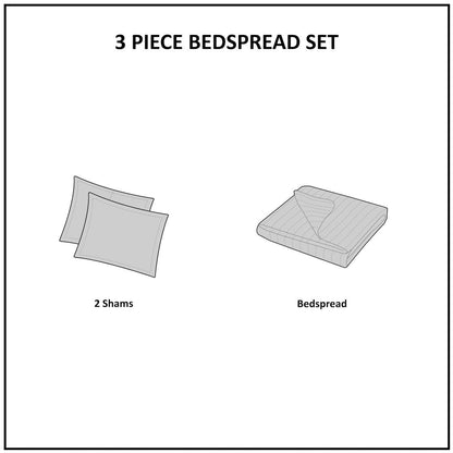 3 piece reversible bedspread set khaki full/queen with 2 shams by HouseOfZazla on Tampa Home & Garden Store