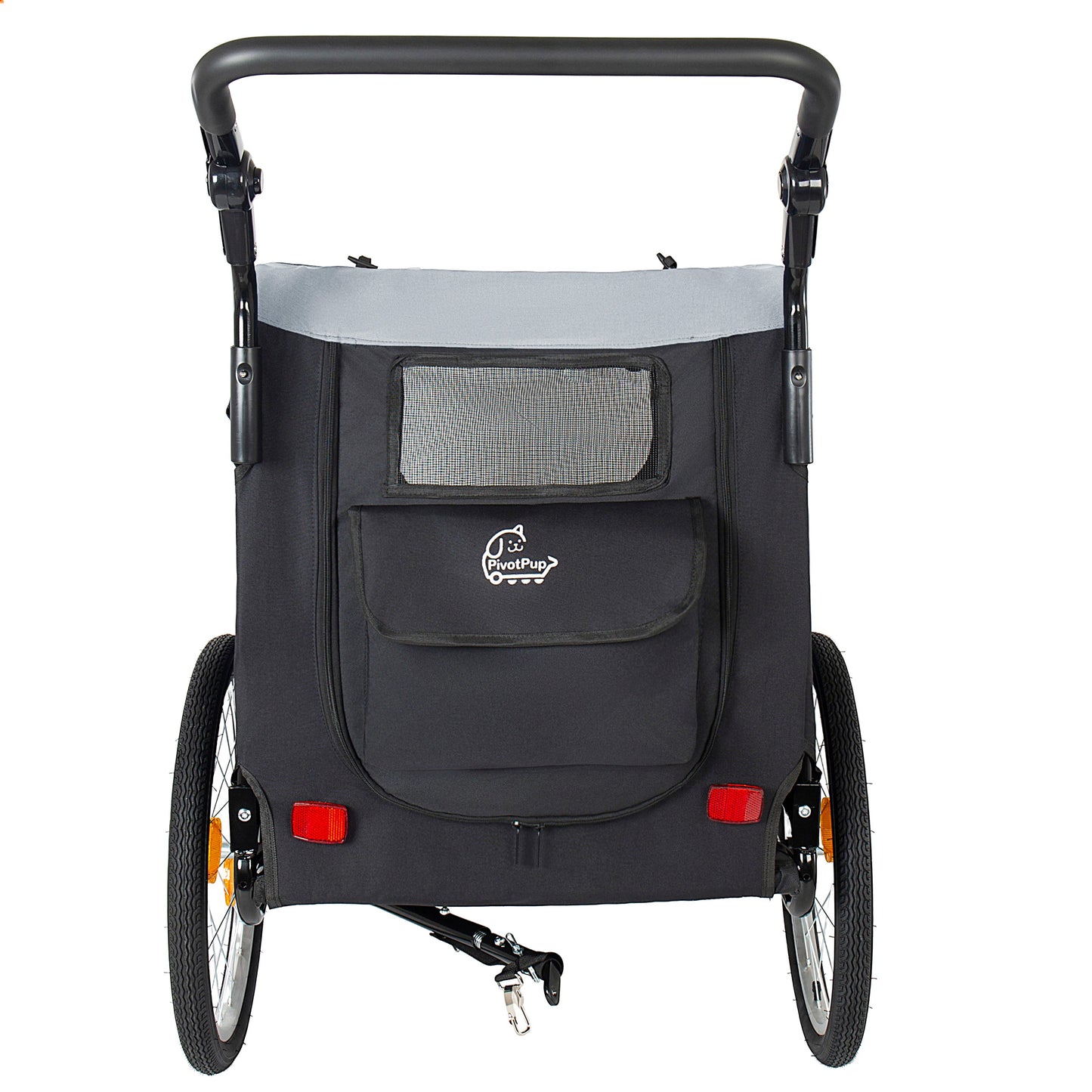2-in-1 Bike Trailer & Pet Stroller black frame with PivotPup logo by HouseOfZazla on Tampa Home & Garden Store