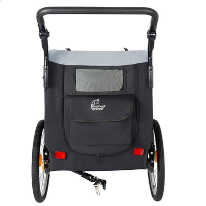 2-in-1 Bike Trailer & Pet Stroller black frame with PivotPup logo by HouseOfZazla on Tampa Home & Garden Store