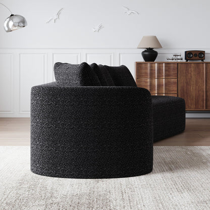 Chenille Sectional Sofa and Soft Throw Pillows