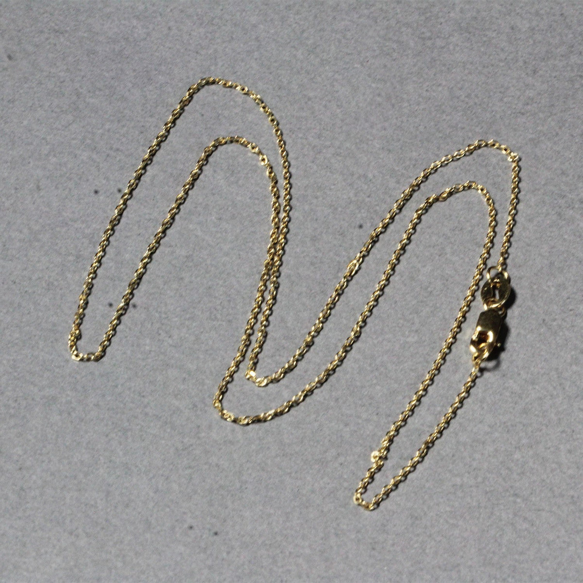 Necklace 18k yellow gold diamond-cut cable link chain 0.80 mm, double strands, Bids.com on Tampa Home & Garden Store