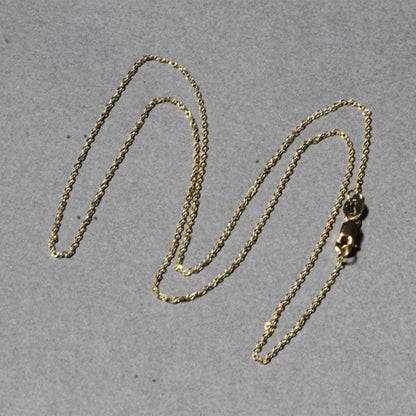 Necklace 18k yellow gold diamond-cut cable link chain 0.80 mm, double strands, Bids.com on Tampa Home & Garden Store