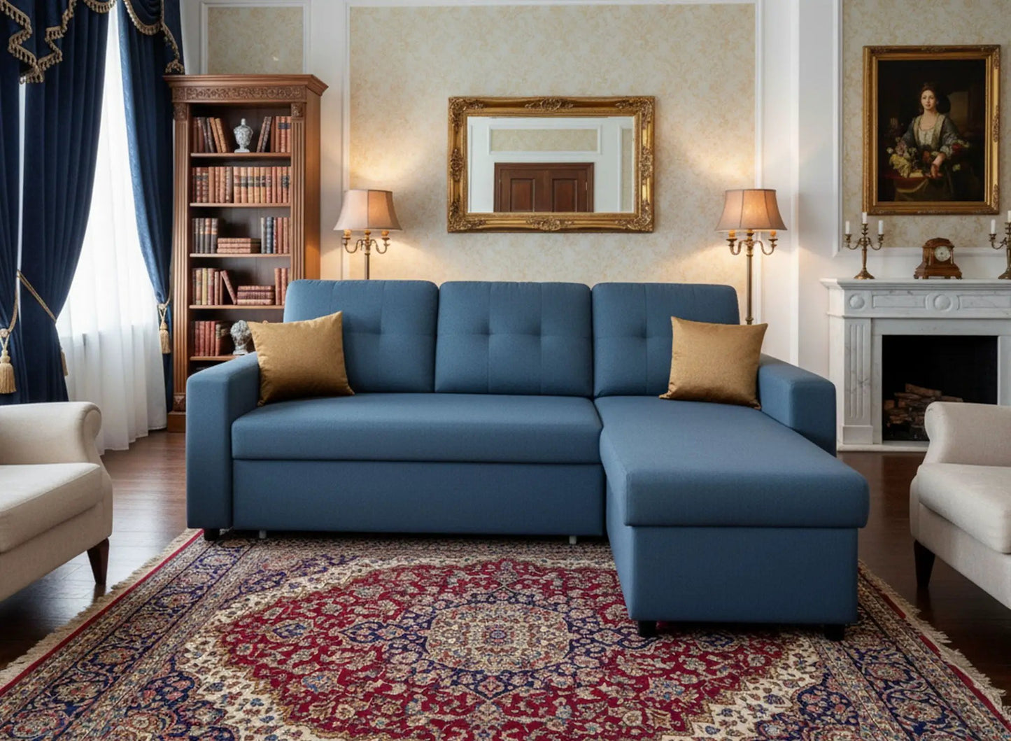 Convertible L Shaped Sectional Sleeper Sofa Bed