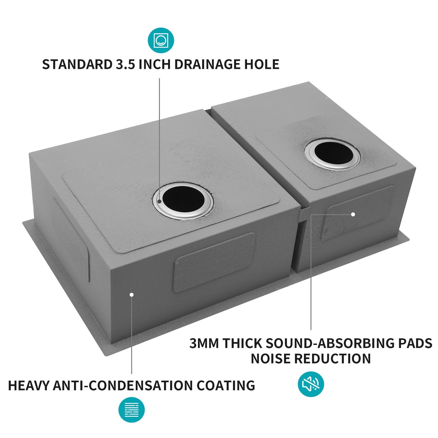 Modern Double Bowl Undermount Sink And Steel