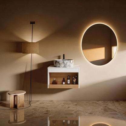 Floating Bathroom Vanity with Vessel Sink