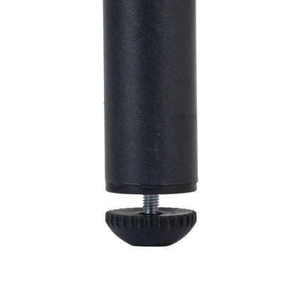 Outdoor sofa leg with screw-in bolt and knurled round base in black for wicker set on Tampa Home & Garden Store
