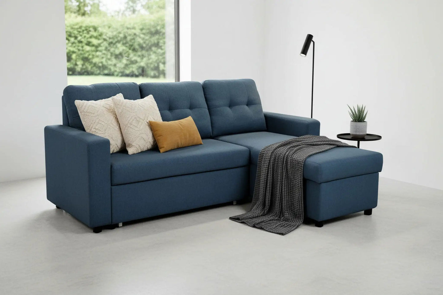Convertible L Shaped Sectional Sleeper Sofa Bed