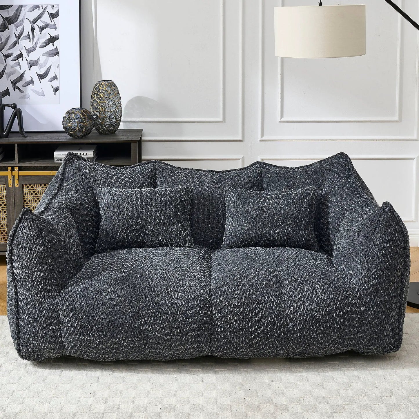 Comfortable Dual Beanbag Chair and Foam Core