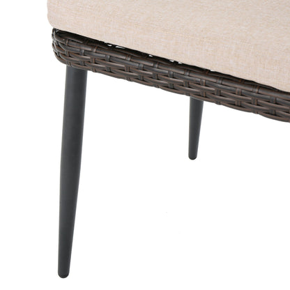 Kenneth Outdoor Rattan Dining Chair Set of 2