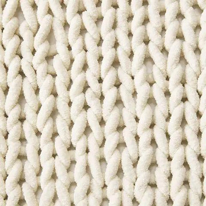 Chaddon Ivory Chenille Throw Set of Three