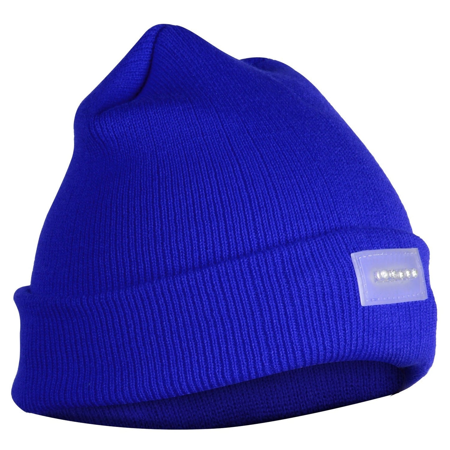 Unisex 5-LED knitted beanie with headlamp, royal blue beanie for camping on Tampa Home & Garden Store