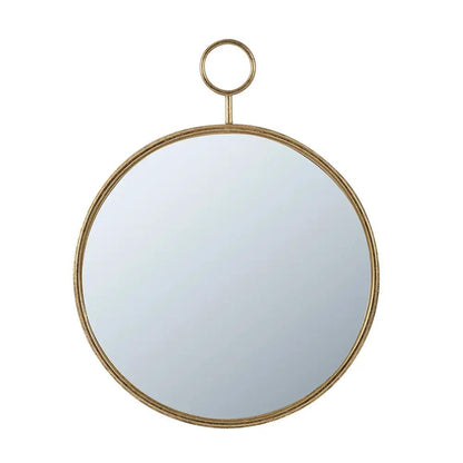 Circle Wall Mirror With Iron Frame Living Room