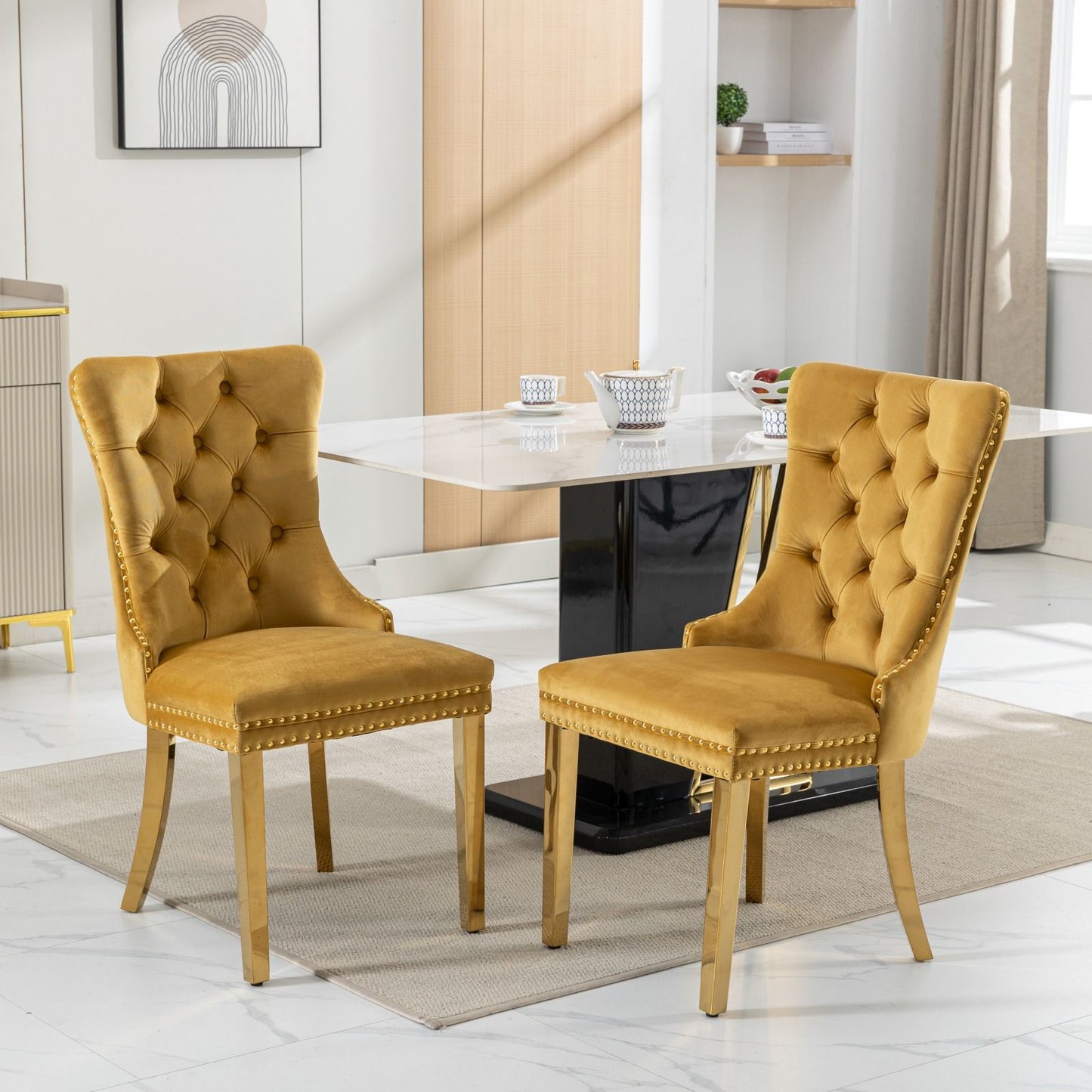 Nikki Modern Tufted Dining Chair Set of 2