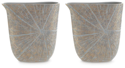 Ardenley Vase Set Of 2 With Starburst Design