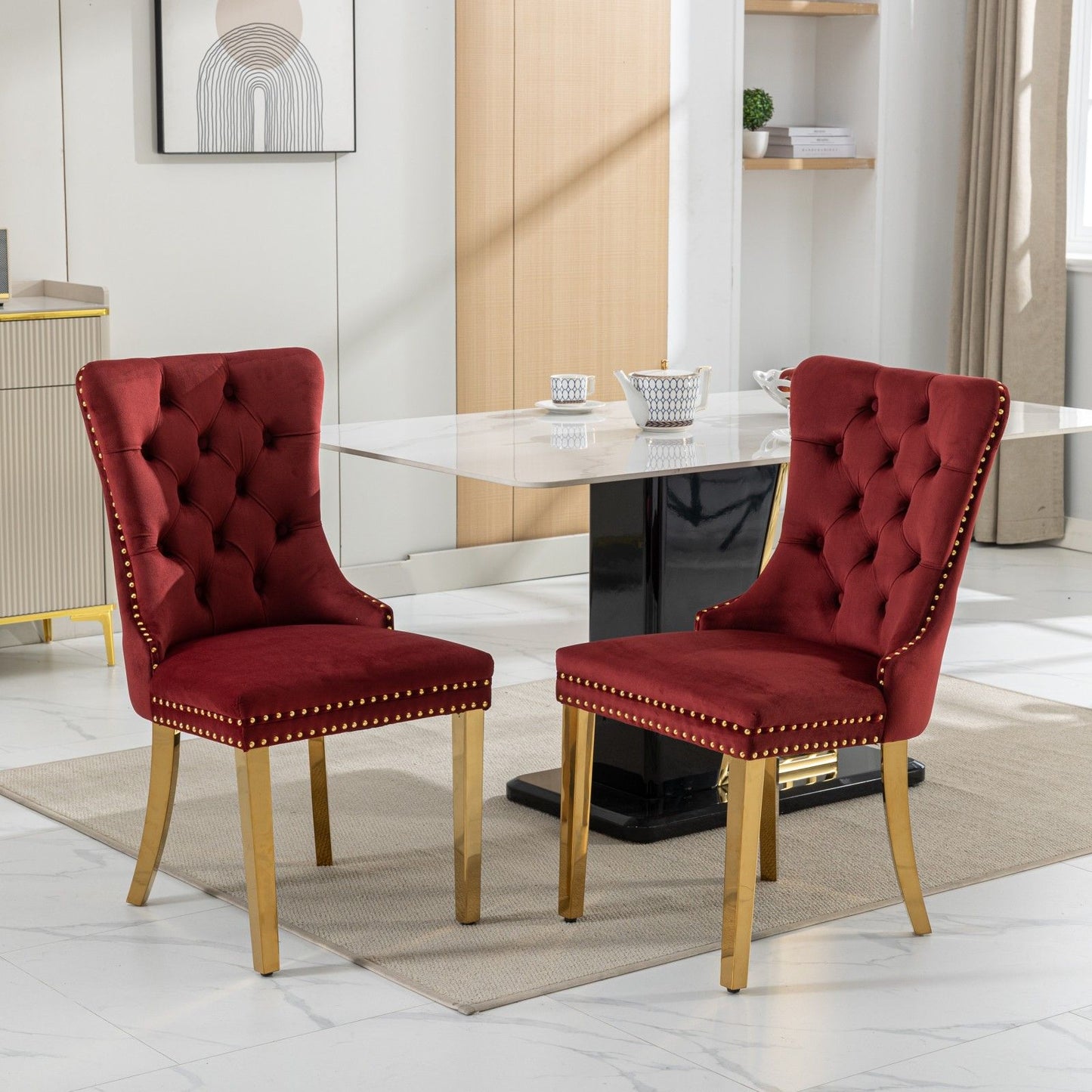 Nikki Modern Tufted Dining Chair Set of 2