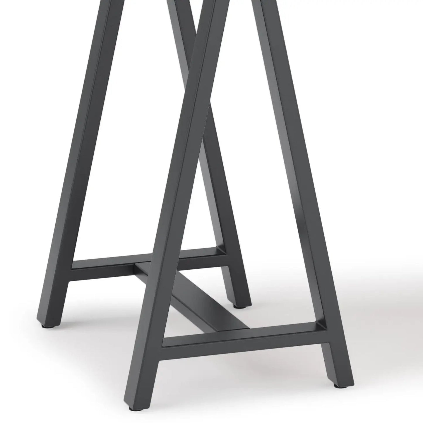 Sawhorse Handcrafted Solid Desk gray metal framing with cross-braced legs writing desk on Tampa Home & Garden Store