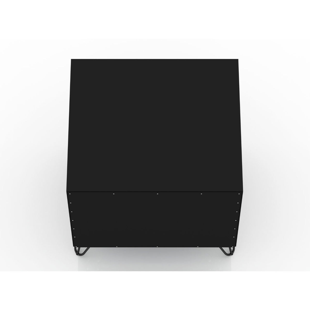 Rockefeller Nightstand with 1 Drawer and splayed legs, black finish, HouseOfZazla nightstand on Tampa Home & Garden Store