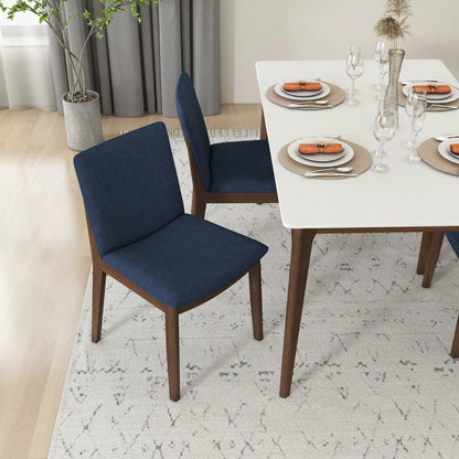 Mid Century Modern Solid Wood Dining Chair Set
