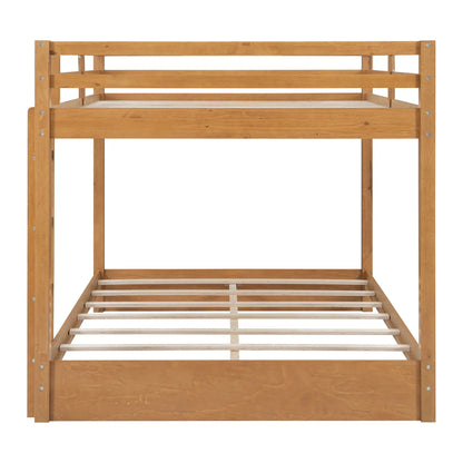 Sturdy Pine Bunk Bed with Ladder for Small Rooms