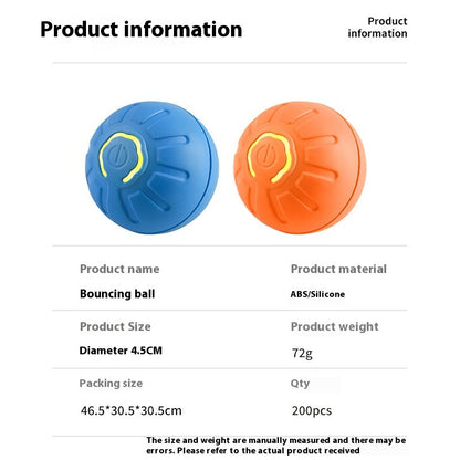 Smart dog toy ball pair blue and orange with yellow ring, ABS/Silicone bouncing interactive toy on Tampa Home & Garden Store