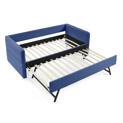 Upholstered Daybed With Pop Up Trundle For Guests