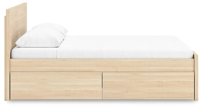 Onita panel platform bed in natural oak with built-in storage drawers by Unique Piece Furniture on Tampa Home & Garden Store