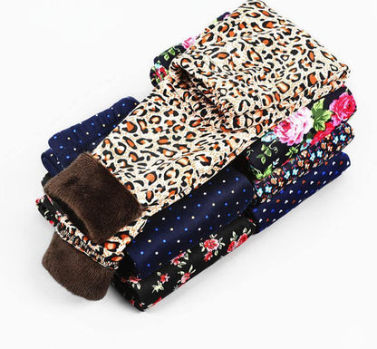 Baby girls leggings set in leopard print, floral and polka-dot styles; thick warm knit Stevvex on Tampa Home & Garden Store