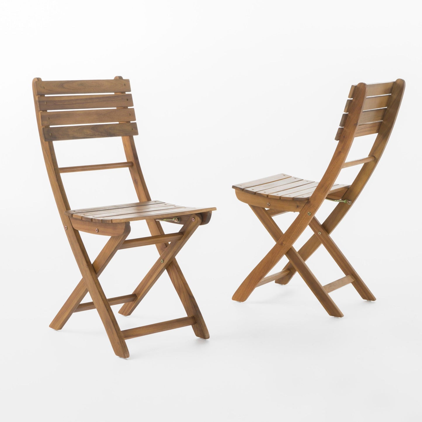 Outdoor Foldable Wood Dining Chair Set of Two