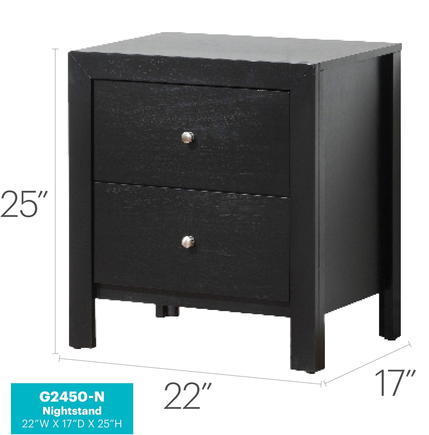 Charming Nightstand with Drawers, Modern Wood