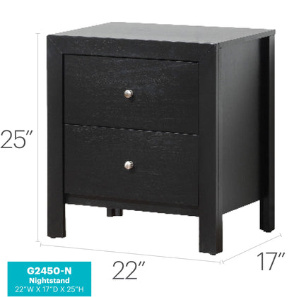 Charming Nightstand with Drawers, Modern Wood