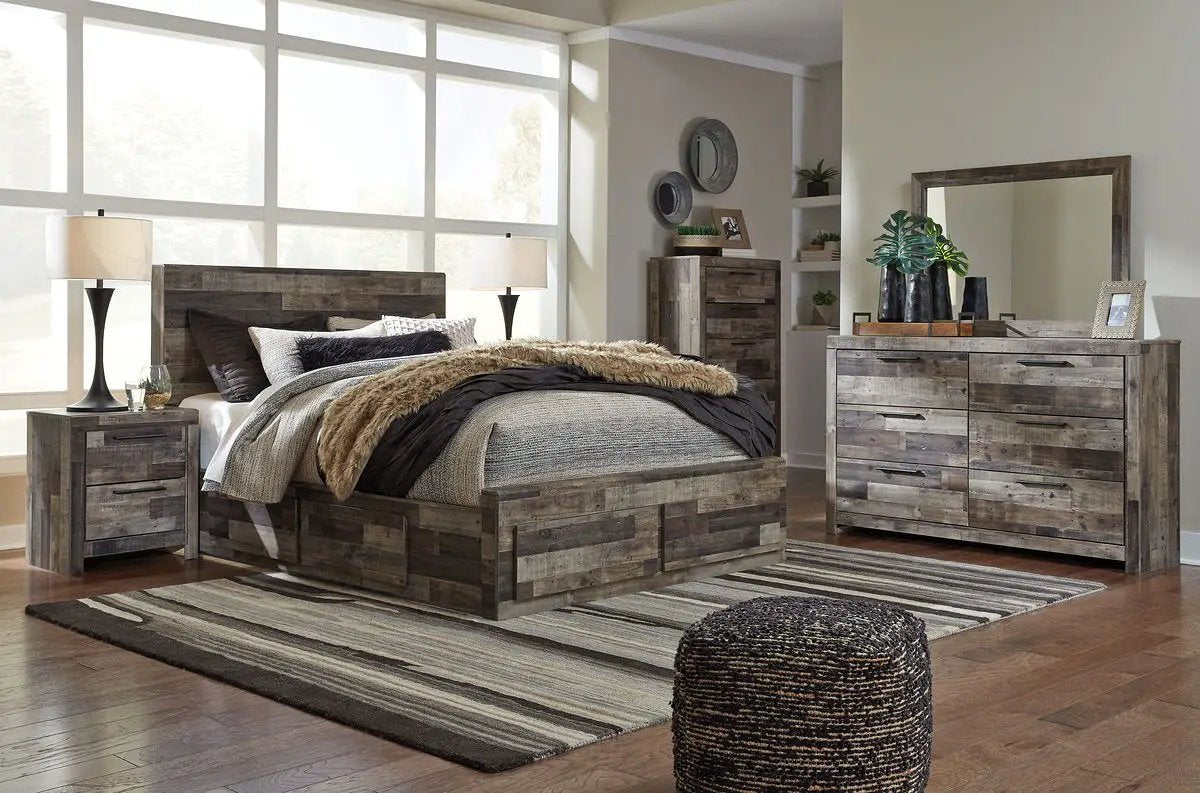 Derekson Panel Bedroom Set with Butcher Block