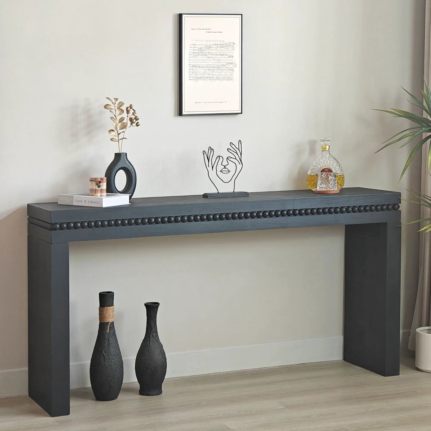 Modern Rustic Wood Coffee Table with Floating Top
