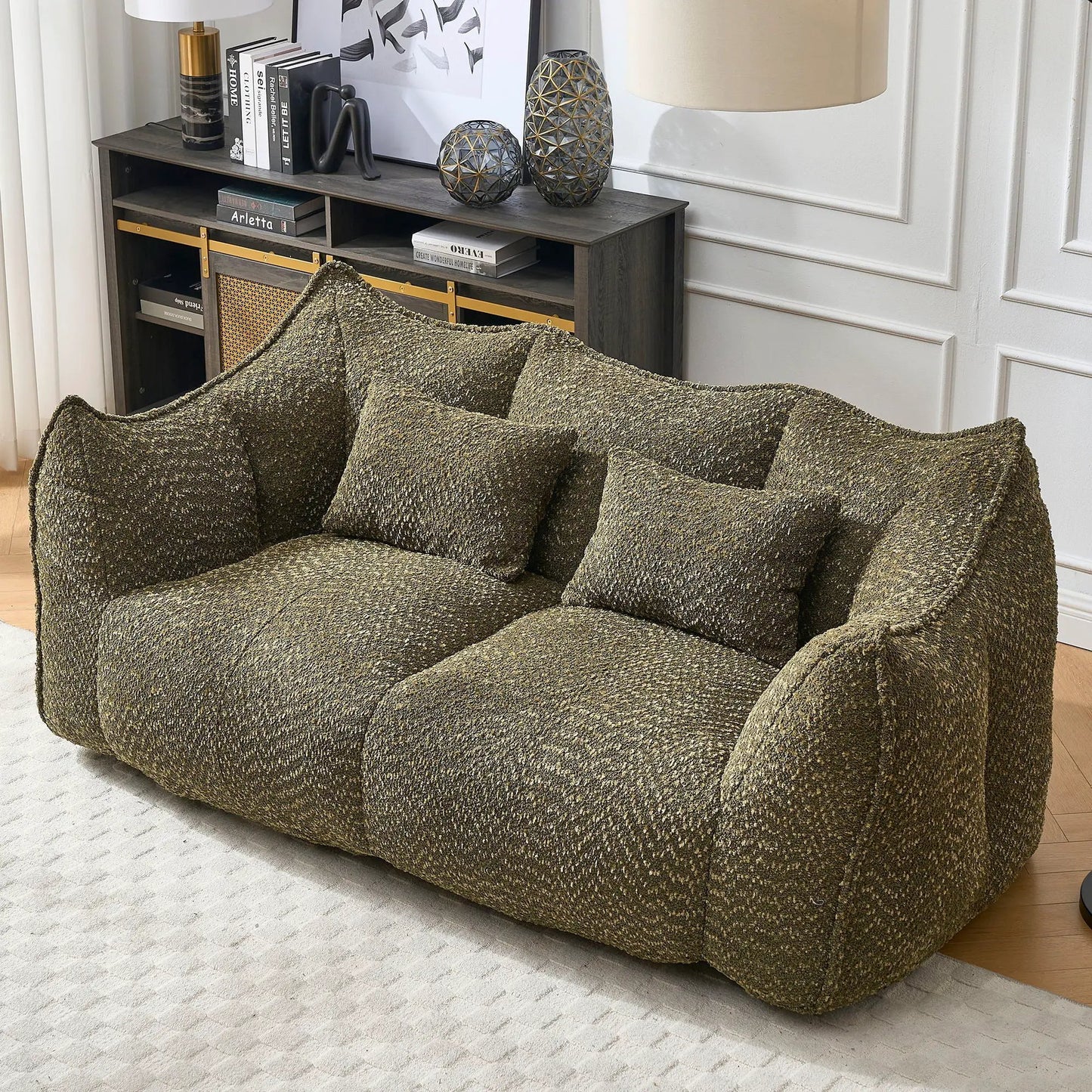 Comfortable Dual Beanbag Chair and Foam Core