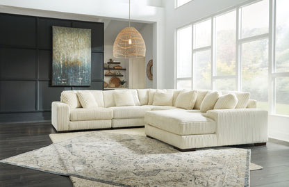 Lindyn Sectional Sofa with Cord Upholstery