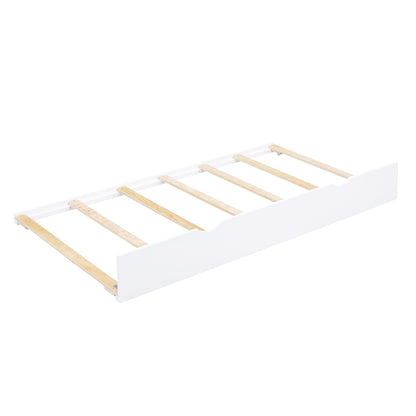 White daybed with trundle frame and exposed wooden slats on Tampa Home & Garden Store