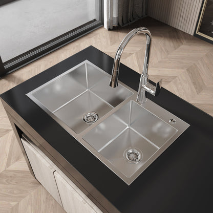 New Double Bowl Sink and a Brushed Nickel Finish