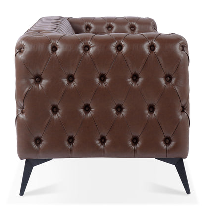 Modern 3 Seater Sofa with Square Arm and Cushion