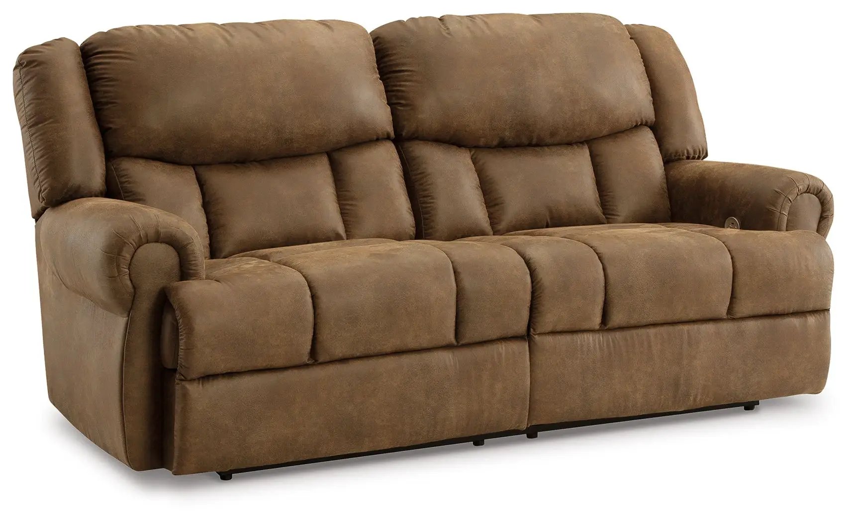 Boothbay 2-Seat Reclining Sofa by Unique Piece Furniture in brown fabric on Tampa Home & Garden Store