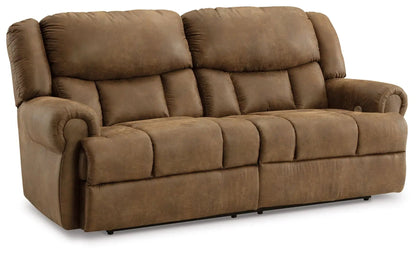Boothbay 2-Seat Reclining Sofa by Unique Piece Furniture in brown fabric on Tampa Home & Garden Store