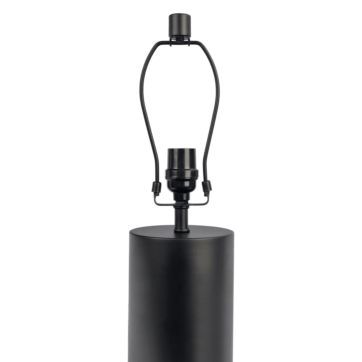 Aura table lamp with on/off switch and black block base, black metal frame on Tampa Home & Garden Store
