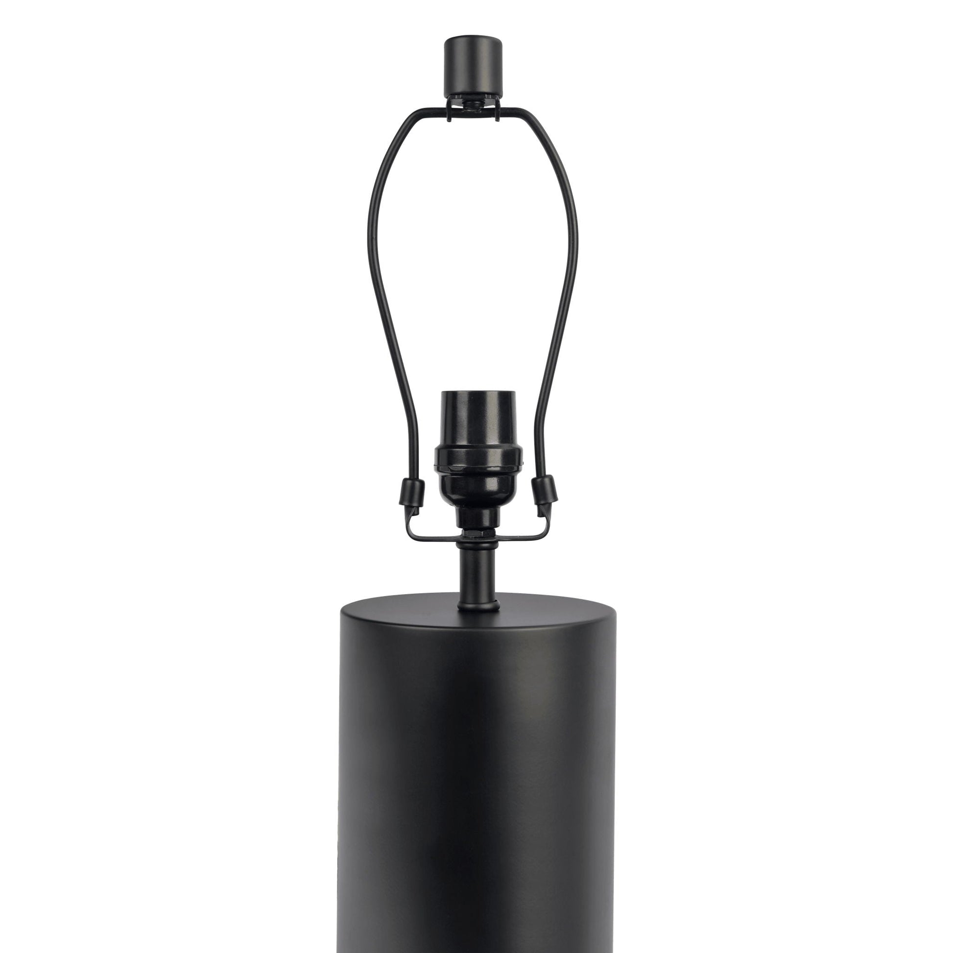 Aura table lamp with on/off switch and black block base, black metal frame on Tampa Home & Garden Store