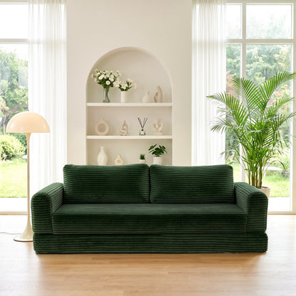 76 Inch Plush Convertible Futon and Sofa Bed