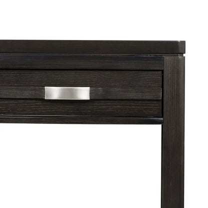 Elegant Wood End Table with Drawer and Shelf