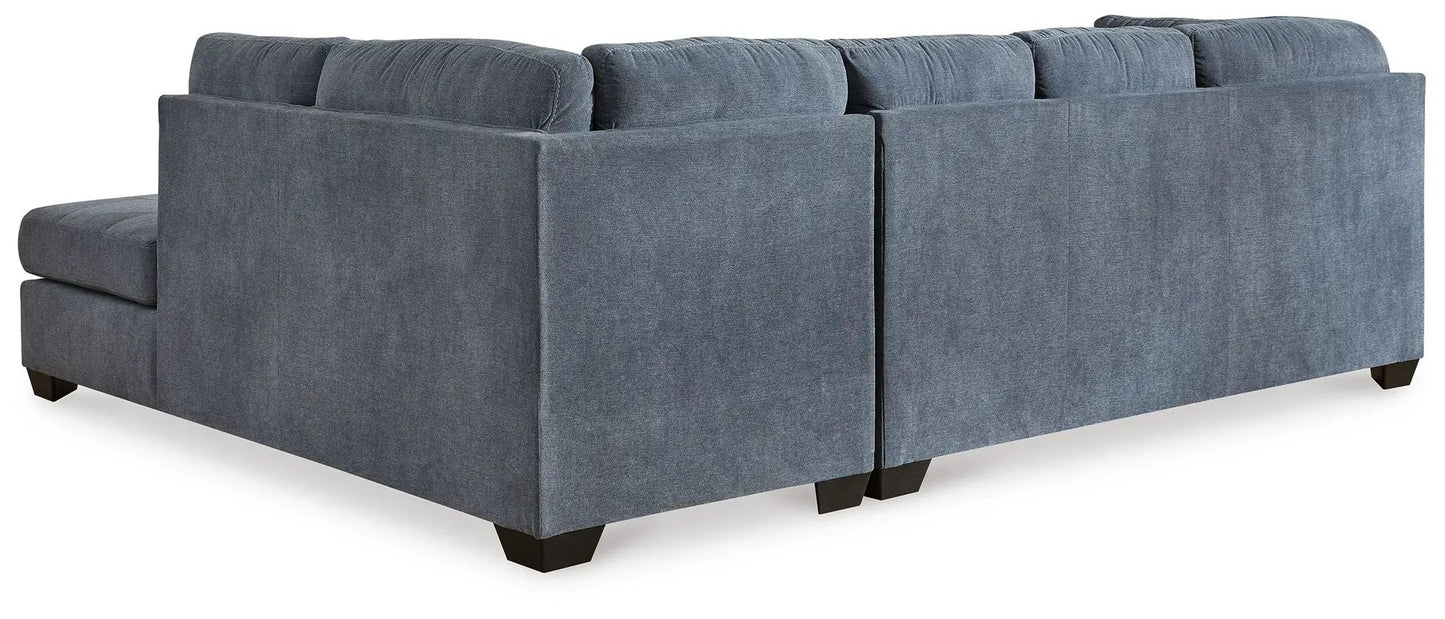 Marleton sleeper sectional in blue-gray by Unique Piece Furniture with plush cushions on Tampa Home & Garden Store