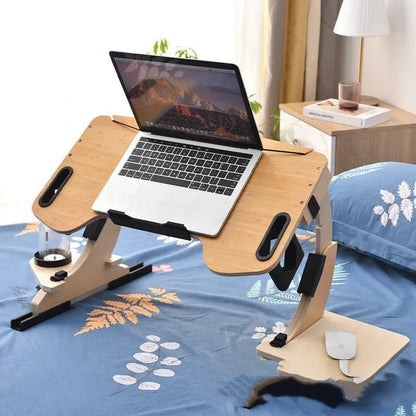 Home Fashion wooden computer folding table by FLIPSTYLEZLLC with cup holder adjustable legs on Tampa Home & Garden Store
