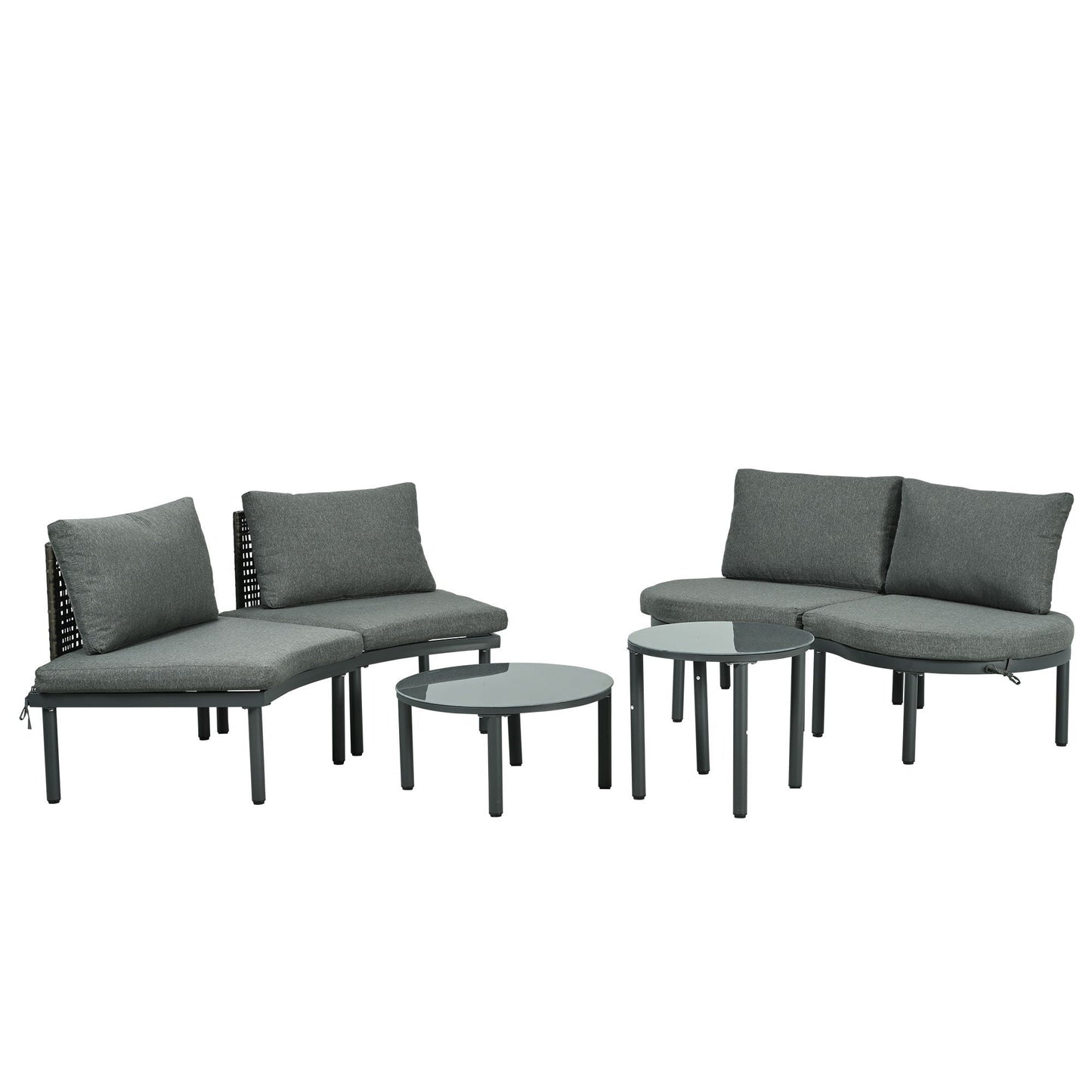 Outdoor Patio 6 Piece Sofa Set And Cushions