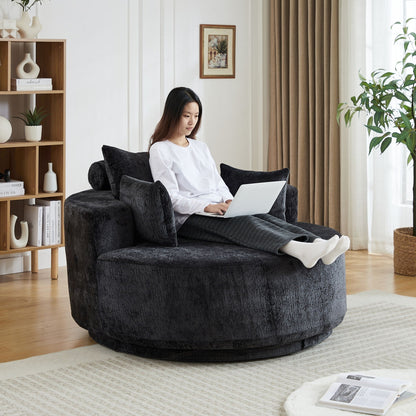 Modern Single Sofa and Swivel Sleeper Chair